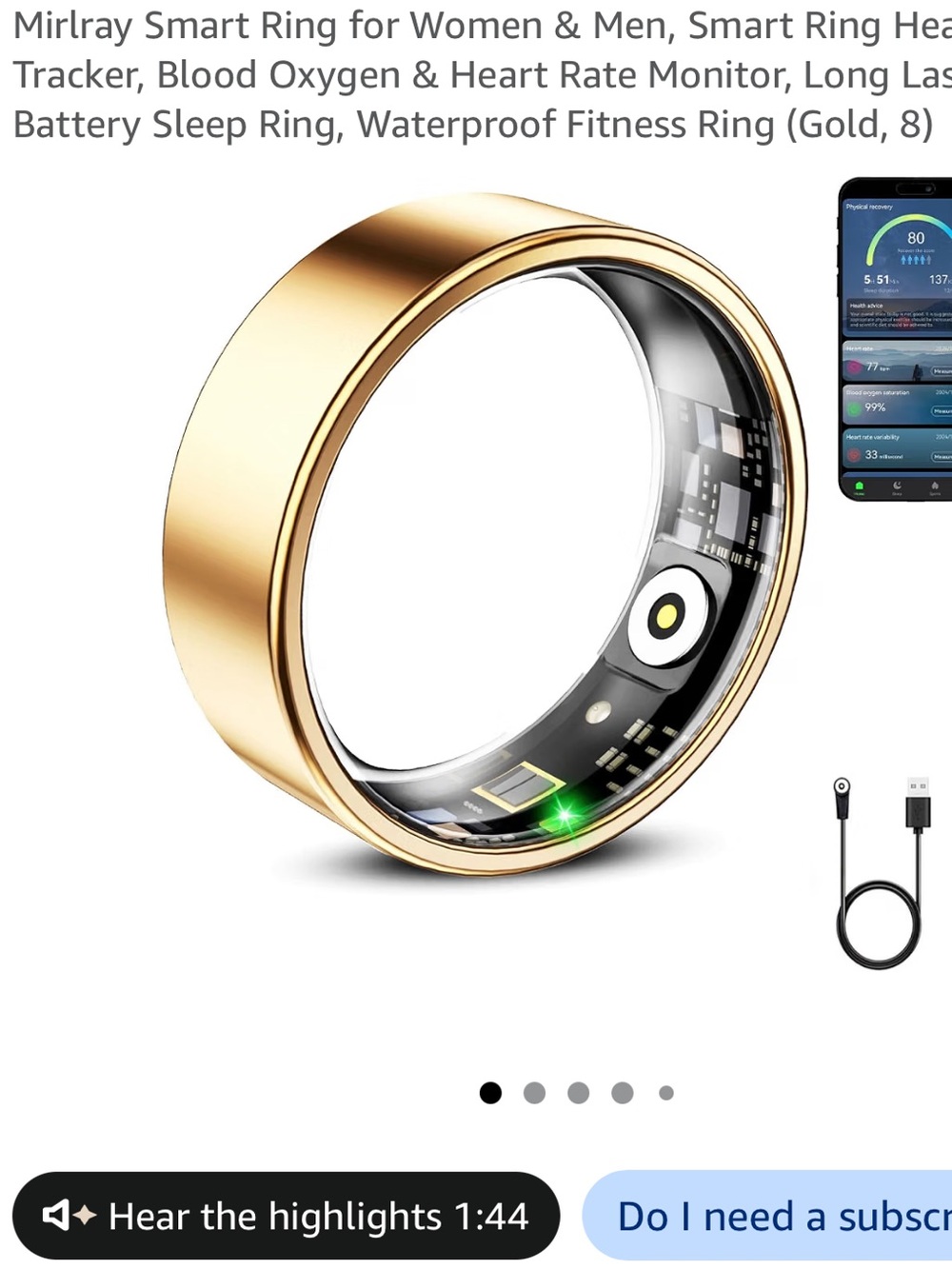 Smart Ring Health Tracker